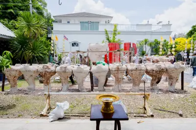 ประมวลภาพพิธีเททองหล่อพระอสีติมหาสาวก วัดจุฬามณี
