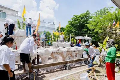 ประมวลภาพพิธีเททองหล่อพระอสีติมหาสาวก วัดจุฬามณี