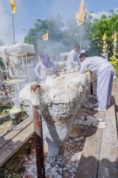ประมวลภาพพิธีเททองหล่อพระอสีติมหาสาวก วัดจุฬามณี