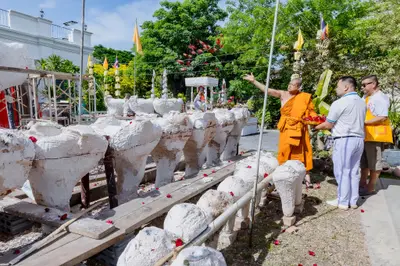 ประมวลภาพพิธีเททองหล่อพระอสีติมหาสาวก วัดจุฬามณี