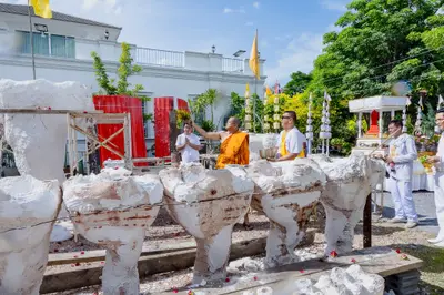 ประมวลภาพพิธีเททองหล่อพระอสีติมหาสาวก วัดจุฬามณี