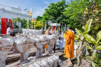 ประมวลภาพพิธีเททองหล่อพระอสีติมหาสาวก วัดจุฬามณี