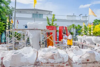 ประมวลภาพพิธีเททองหล่อพระอสีติมหาสาวก วัดจุฬามณี