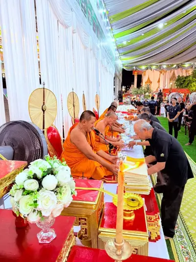 ประมวลภาพพิธีบำเพ็ญกุศลสวดพระอภิธรรม วัดจุฬามณี