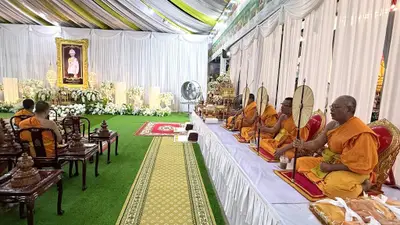 ประมวลภาพพิธีบำเพ็ญกุศลสวดพระอภิธรรม วัดจุฬามณี
