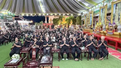 ประมวลภาพพิธีบำเพ็ญกุศลสวดพระอภิธรรม วัดจุฬามณี