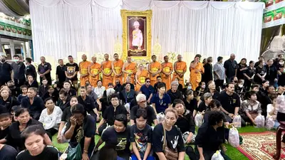 ประมวลภาพพิธีบำเพ็ญกุศลสวดพระอภิธรรม วัดจุฬามณี