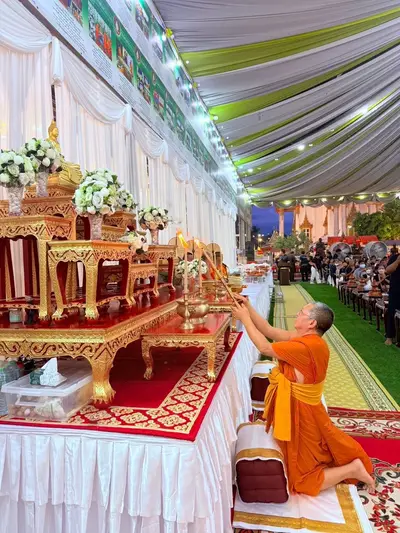 ประมวลภาพพิธีบำเพ็ญกุศลสวดพระอภิธรรม วัดจุฬามณี
