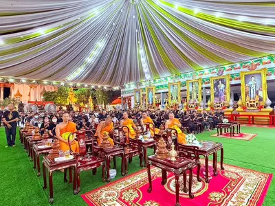 ประมวลภาพพิธีบำเพ็ญกุศลสวดพระอภิธรรม วัดจุฬามณี