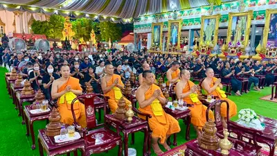 ประมวลภาพพิธีบำเพ็ญกุศลสวดพระอภิธรรม วัดจุฬามณี