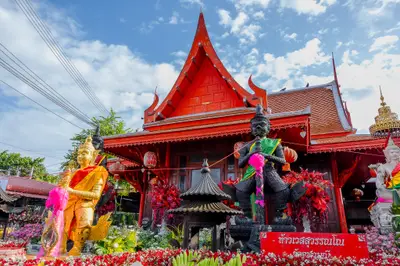 ประมวลภาพพิธีบวงสรวงสมโภช ครบ ๓๗ ปี องค์เทวสุวรรณพรหมาสูติเทพ และท้าวเวสสุวรรณโณ วัดจุฬามณี