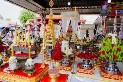 ประมวลภาพพิธีบวงสรวงสมโภช ครบ ๓๗ ปี องค์เทวสุวรรณพรหมาสูติเทพ และท้าวเวสสุวรรณโณ วัดจุฬามณี