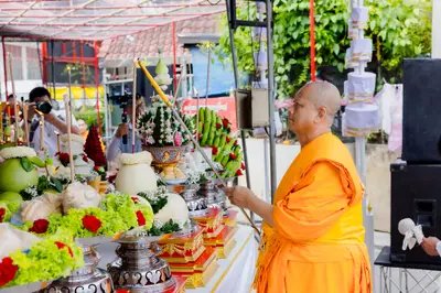 ประมวลภาพพิธีบวงสรวงสมโภช ครบ ๓๗ ปี องค์เทวสุวรรณพรหมาสูติเทพ และท้าวเวสสุวรรณโณ วัดจุฬามณี