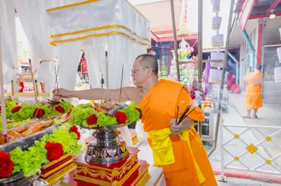 ประมวลภาพพิธีบวงสรวงสมโภช ครบ ๓๗ ปี องค์เทวสุวรรณพรหมาสูติเทพ และท้าวเวสสุวรรณโณ วัดจุฬามณี