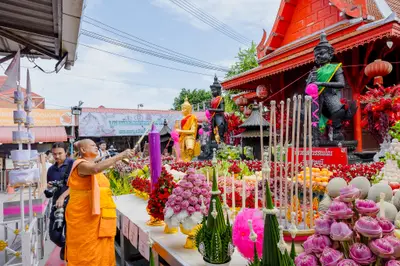 ประมวลภาพพิธีบวงสรวงสมโภช ครบ ๓๗ ปี องค์เทวสุวรรณพรหมาสูติเทพ และท้าวเวสสุวรรณโณ วัดจุฬามณี