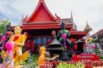 ประมวลภาพพิธีบวงสรวงสมโภช ครบ ๓๗ ปี องค์เทวสุวรรณพรหมาสูติเทพ และท้าวเวสสุวรรณโณ วัดจุฬามณี