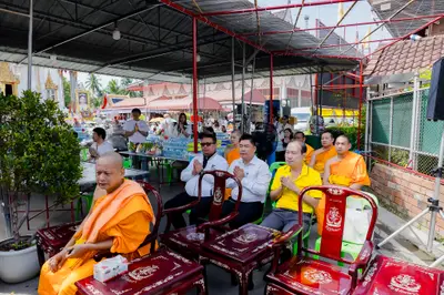 ประมวลภาพพิธีบวงสรวงสมโภช ครบ ๓๗ ปี องค์เทวสุวรรณพรหมาสูติเทพ และท้าวเวสสุวรรณโณ วัดจุฬามณี