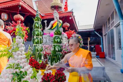 ประมวลภาพพิธีบวงสรวงสมโภช ครบ ๓๗ ปี องค์เทวสุวรรณพรหมาสูติเทพ และท้าวเวสสุวรรณโณ วัดจุฬามณี