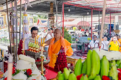 ประมวลภาพพิธีบวงสรวงสมโภช ครบ ๓๗ ปี องค์เทวสุวรรณพรหมาสูติเทพ และท้าวเวสสุวรรณโณ วัดจุฬามณี