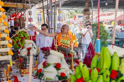 ประมวลภาพพิธีบวงสรวงสมโภช ครบ ๓๗ ปี องค์เทวสุวรรณพรหมาสูติเทพ และท้าวเวสสุวรรณโณ วัดจุฬามณี