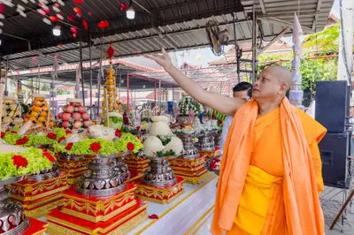 ประมวลภาพพิธีบวงสรวงสมโภช ครบ ๓๗ ปี องค์เทวสุวรรณพรหมาสูติเทพ และท้าวเวสสุวรรณโณ วัดจุฬามณี