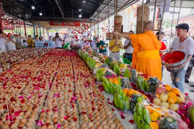 ประมวลภาพพิธีบวงสรวงสมโภช ครบ ๓๗ ปี องค์เทวสุวรรณพรหมาสูติเทพ และท้าวเวสสุวรรณโณ วัดจุฬามณี