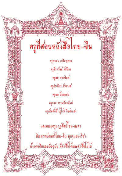 ตราตั้งรายนามครูบูรพาจารย์และครูบาอาจารย์ของหลวงพ่ออิฏฐ์ ภทฺทจาโร วัดจุฬามณี (กรอบแดง)