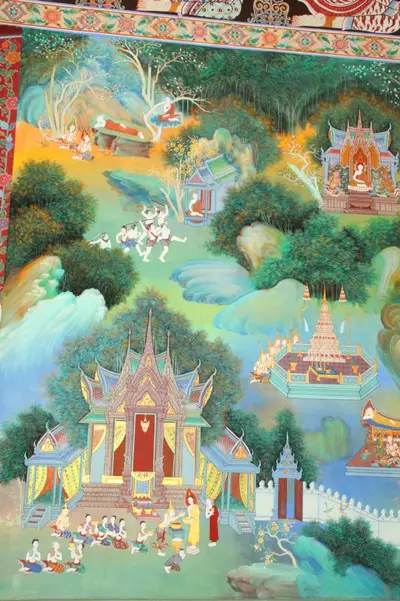 จิตรกรรมฝาผนังและศิลปกรรมภายในพระอุโบสถหินอ่อนจตุรมุข วัดจุฬามณี