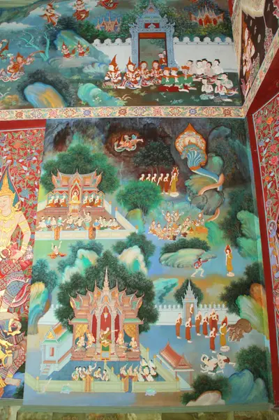จิตรกรรมฝาผนังและศิลปกรรมภายในพระอุโบสถหินอ่อนจตุรมุข วัดจุฬามณี