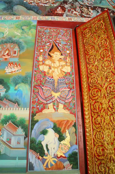 จิตรกรรมฝาผนังและศิลปกรรมภายในพระอุโบสถหินอ่อนจตุรมุข วัดจุฬามณี