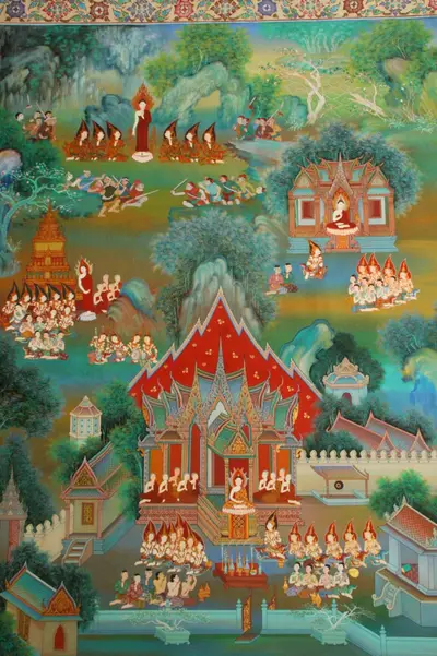 จิตรกรรมฝาผนังและศิลปกรรมภายในพระอุโบสถหินอ่อนจตุรมุข วัดจุฬามณี