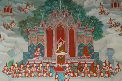 จิตรกรรมฝาผนังและศิลปกรรมภายในพระอุโบสถหินอ่อนจตุรมุข วัดจุฬามณี