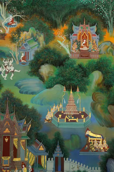 จิตรกรรมฝาผนังและศิลปกรรมภายในพระอุโบสถหินอ่อนจตุรมุข วัดจุฬามณี