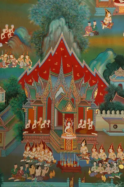 จิตรกรรมฝาผนังและศิลปกรรมภายในพระอุโบสถหินอ่อนจตุรมุข วัดจุฬามณี