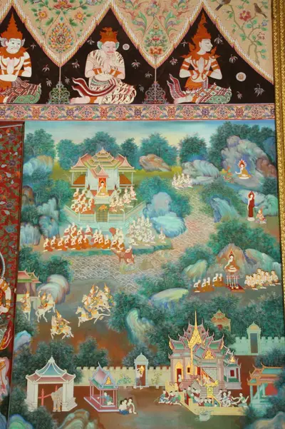 จิตรกรรมฝาผนังและศิลปกรรมภายในพระอุโบสถหินอ่อนจตุรมุข วัดจุฬามณี