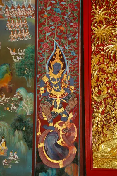 จิตรกรรมฝาผนังและศิลปกรรมภายในพระอุโบสถหินอ่อนจตุรมุข วัดจุฬามณี