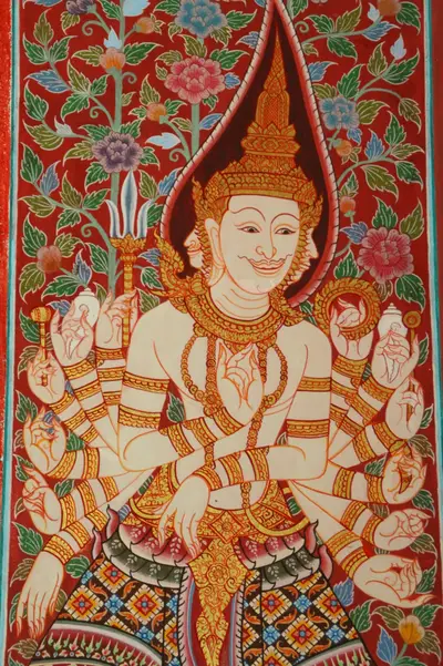 จิตรกรรมฝาผนังและศิลปกรรมภายในพระอุโบสถหินอ่อนจตุรมุข วัดจุฬามณี
