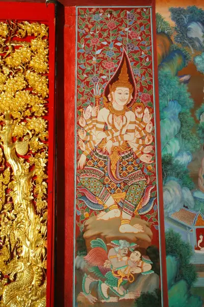 จิตรกรรมฝาผนังและศิลปกรรมภายในพระอุโบสถหินอ่อนจตุรมุข วัดจุฬามณี