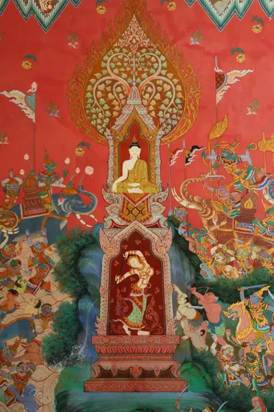จิตรกรรมฝาผนังและศิลปกรรมภายในพระอุโบสถหินอ่อนจตุรมุข วัดจุฬามณี