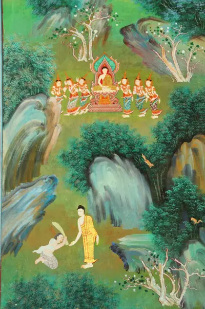 จิตรกรรมฝาผนังและศิลปกรรมภายในพระอุโบสถหินอ่อนจตุรมุข วัดจุฬามณี