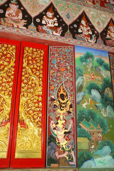 จิตรกรรมฝาผนังและศิลปกรรมภายในพระอุโบสถหินอ่อนจตุรมุข วัดจุฬามณี