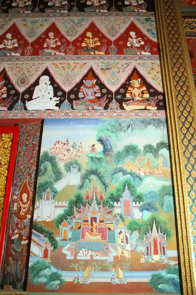 จิตรกรรมฝาผนังและศิลปกรรมภายในพระอุโบสถหินอ่อนจตุรมุข วัดจุฬามณี