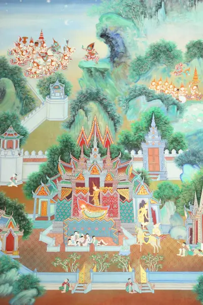 จิตรกรรมฝาผนังและศิลปกรรมภายในพระอุโบสถหินอ่อนจตุรมุข วัดจุฬามณี