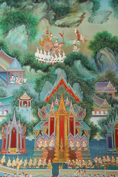 จิตรกรรมฝาผนังและศิลปกรรมภายในพระอุโบสถหินอ่อนจตุรมุข วัดจุฬามณี