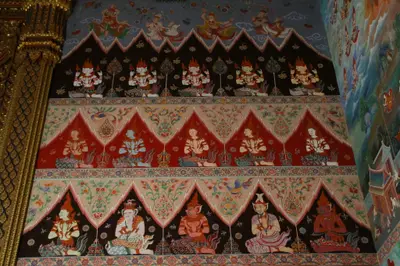 จิตรกรรมฝาผนังและศิลปกรรมภายในพระอุโบสถหินอ่อนจตุรมุข วัดจุฬามณี