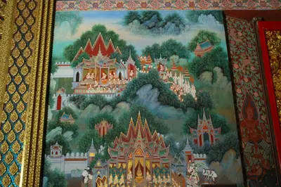 จิตรกรรมฝาผนังและศิลปกรรมภายในพระอุโบสถหินอ่อนจตุรมุข วัดจุฬามณี