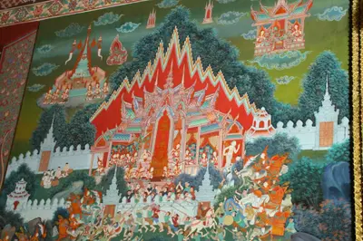 จิตรกรรมฝาผนังและศิลปกรรมภายในพระอุโบสถหินอ่อนจตุรมุข วัดจุฬามณี