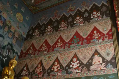 จิตรกรรมฝาผนังและศิลปกรรมภายในพระอุโบสถหินอ่อนจตุรมุข วัดจุฬามณี