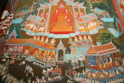จิตรกรรมฝาผนังและศิลปกรรมภายในพระอุโบสถหินอ่อนจตุรมุข วัดจุฬามณี
