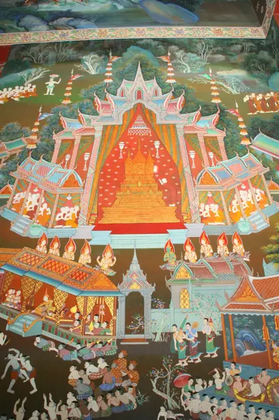 จิตรกรรมฝาผนังและศิลปกรรมภายในพระอุโบสถหินอ่อนจตุรมุข วัดจุฬามณี